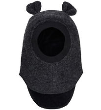 Huttelihut Elefanthue - Uld - 2-lags - Dark Grey Melange m. Ører Huttelihut Elefanthue - Uld - 2-lags - Dark Grey Melange m. Ører