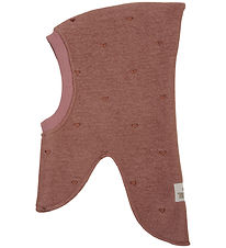 Huttelihut Elefanthue - Uld - 2-lags - Burlwood m. Hjerter