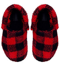 Crocs Hjemmesko - Classic Buff Check Cozzy Slipper - Varsity Red