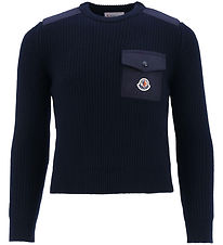 Moncler Bluse - Uld - Navy
