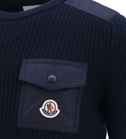 Moncler Bluse - Uld - Navy