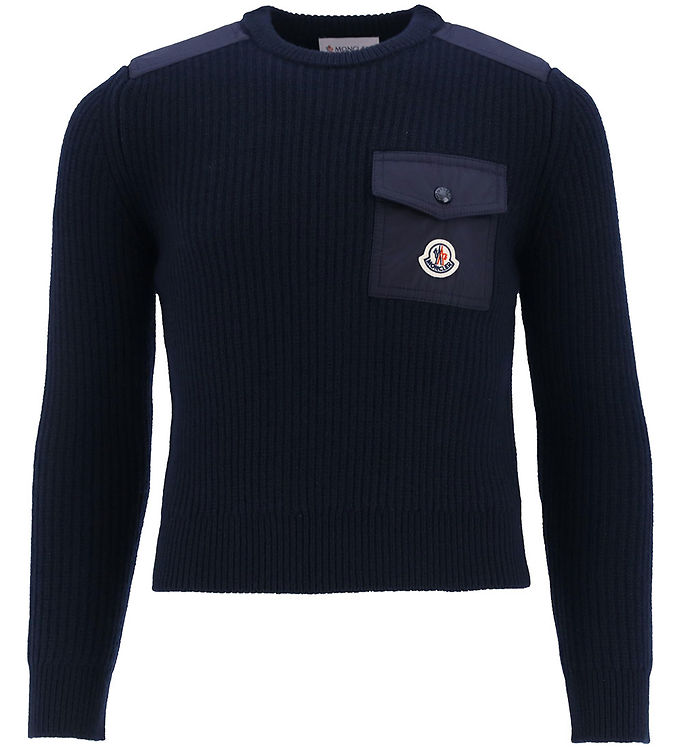 Moncler Bluse - Uld - Navy