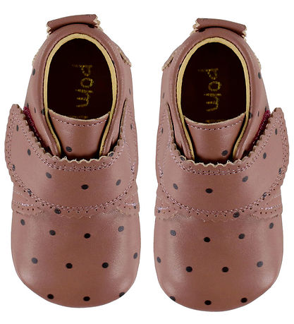 Pom Pom Begyndersko - Velcro Scallops - Vintage Rose Dot