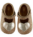 Pom Pom Begyndersko - Ballerina Heart - Gold Glitter