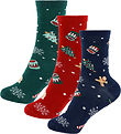 Name it Strømper - 3-pak - NknVismas - Jester Red/Navy Blazer +  Name it Strømper - 3-pak - NknVismas - Jester Red/Navy Blazer +