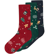 Name It Socks - 3-Pack - NknVismas - Jester Red/Navy Blazer +