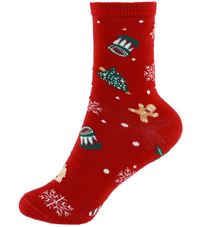 Name it Strømper - 3-pak - NknVismas - Jester Red/Navy Blazer + 