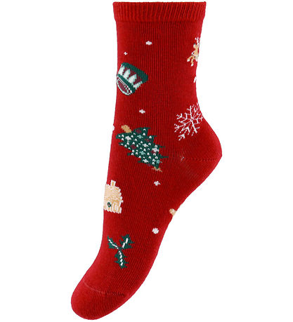 Name it Strømper - 3-Pak - NmnVismas - Jester Red/Navy Blazer + 