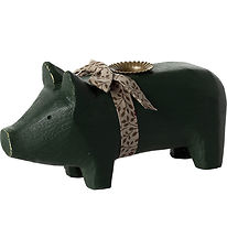 Maileg Lysestage - Medium Gris - Dark Green