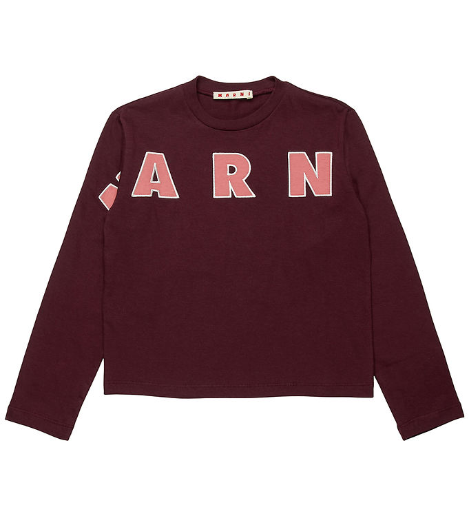 Marni Bluse - Berry Jam m. Logo