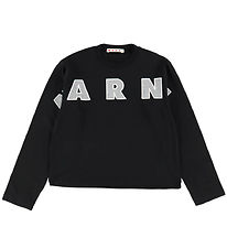 Marni Bluse - Sort/Cool Grey Melange Marni Bluse - Sort/Cool Grey Melange