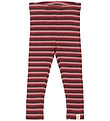 Petit Piao Leggings - Rib - Modal - Biking Red Multistripe