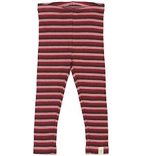 Petit Piao Leggings - Rib - Modal - Biking Red Multistripe