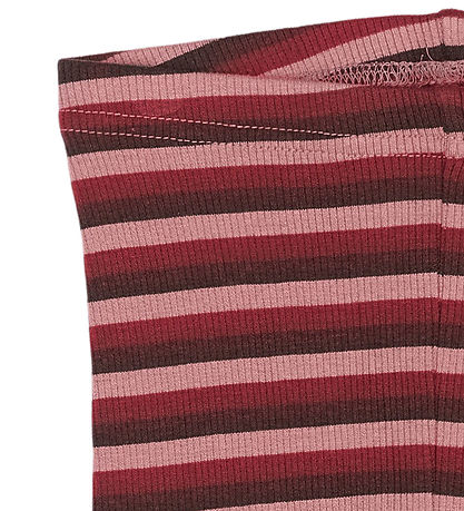 Petit Piao Leggings - Rib - Modal - Biking Red Multistripe