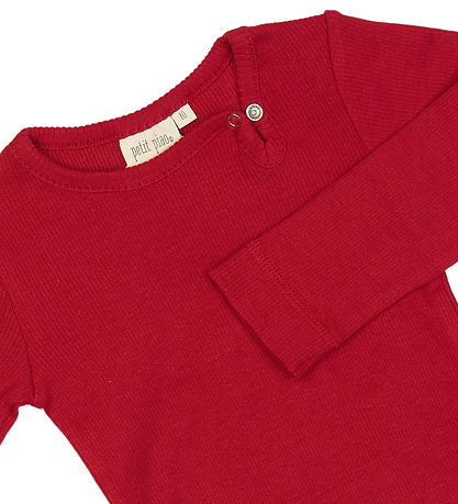 Petit Piao Body l/æ - Rib - Modal - Jet Red