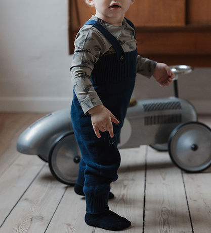 Petit Piao Bukser m. Seler - PPDag - Strik - Navy