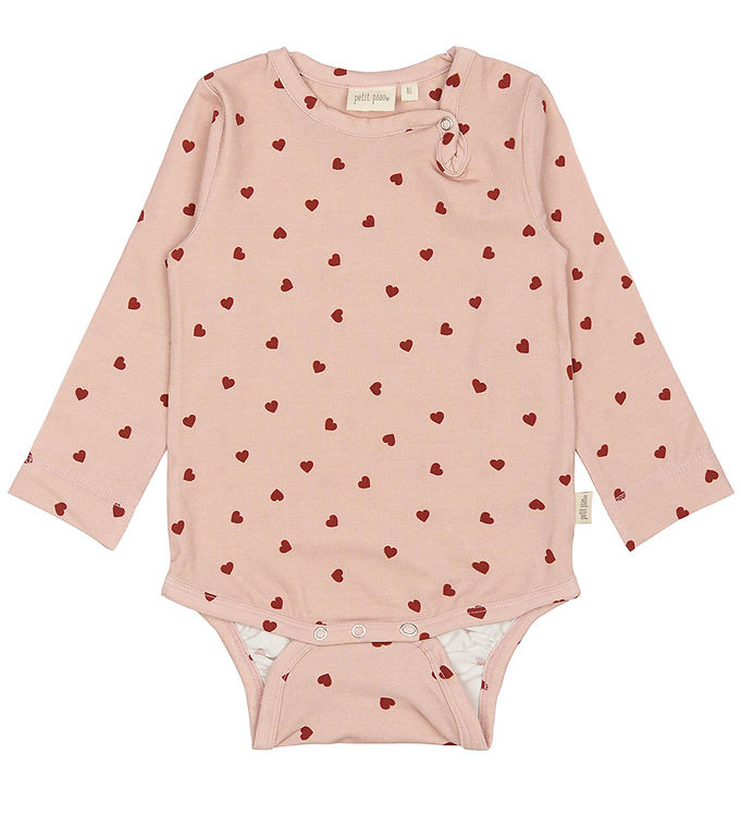 Petit Piao Body Rosa Med Hjerter - Str. 6m 68cm