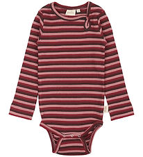 Petit Piao Body l/æ - Rib - Modal - Biking Red Multistripe