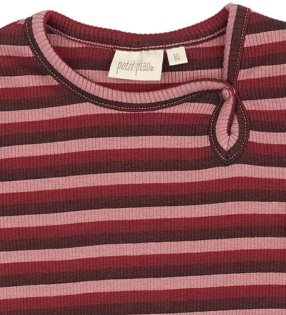 Petit Piao Body l/æ - Rib - Modal - Biking Red Multistripe