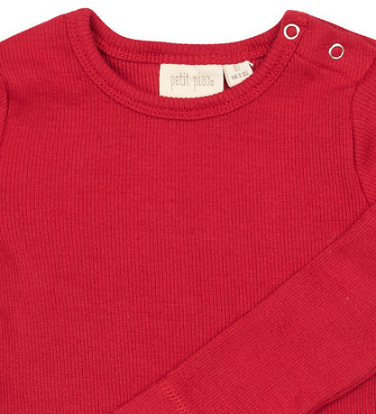 Petit Piao Bluse - Rib - Modal - Jet Red