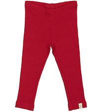 Petit Piao Leggings - Rib - Modal - Jet Red