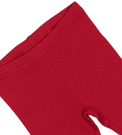 Petit Piao Leggings - Rib - Modal - Jet Red