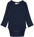 Petit Piao Body l/æ - Rib - Modal - Dress Blues