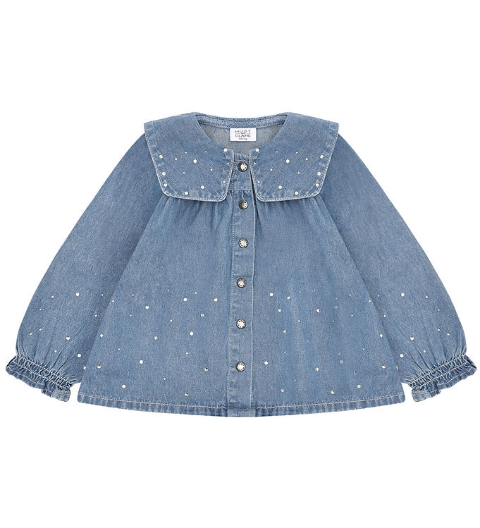 Hust and Claire Skjorte - HCKaroline - Blue Denim m. Similisten