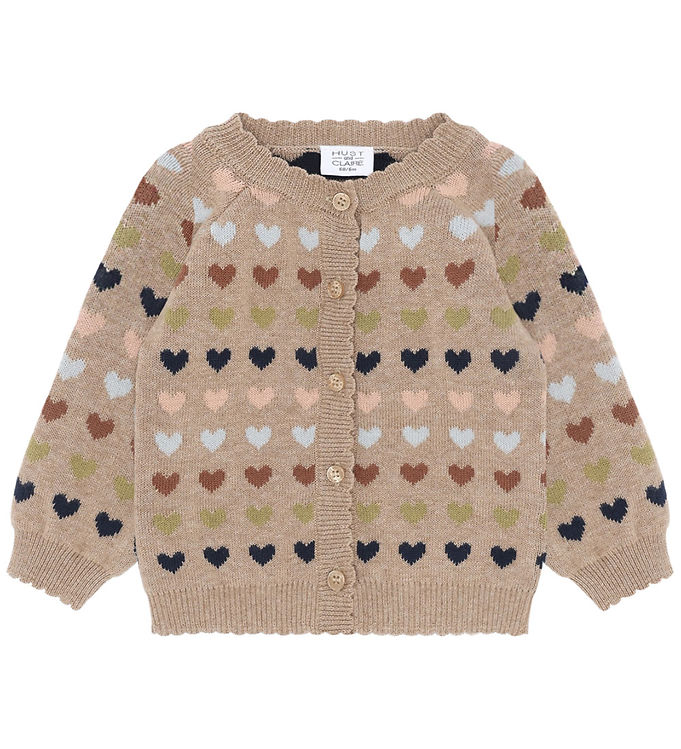 Hust and Claire Cardigan - Strik - HCCamilla - Biscuit m. Hjerte