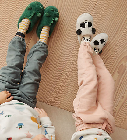 Liewood Hjemmesko - Aviaja Panda - Sandy/Dark Grey