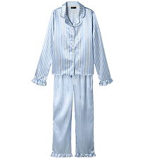 LMTD Pyjamas Set - NlfNightystripes - Windsurfer/White Alyssum