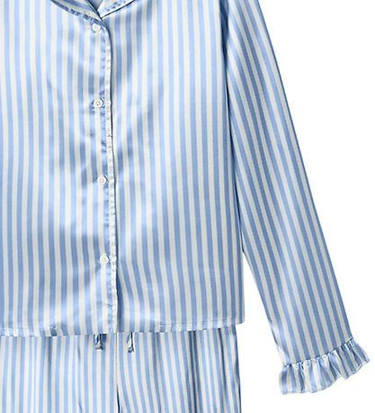 LMTD Pyjamas Set - NlfNightystripes - Windsurfer/White Alyssum