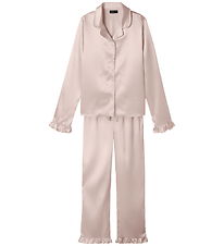LMTD Pyjamas Set - Satin - NlfNightys - Crystal Pink