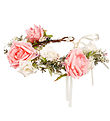 Souza Udklædning - Hårbøjle m. Blomster- Eefke - Rosa/Hvid Souza Udklædning - Hårbøjle m. Blomster- Eefke - Rosa/Hvid