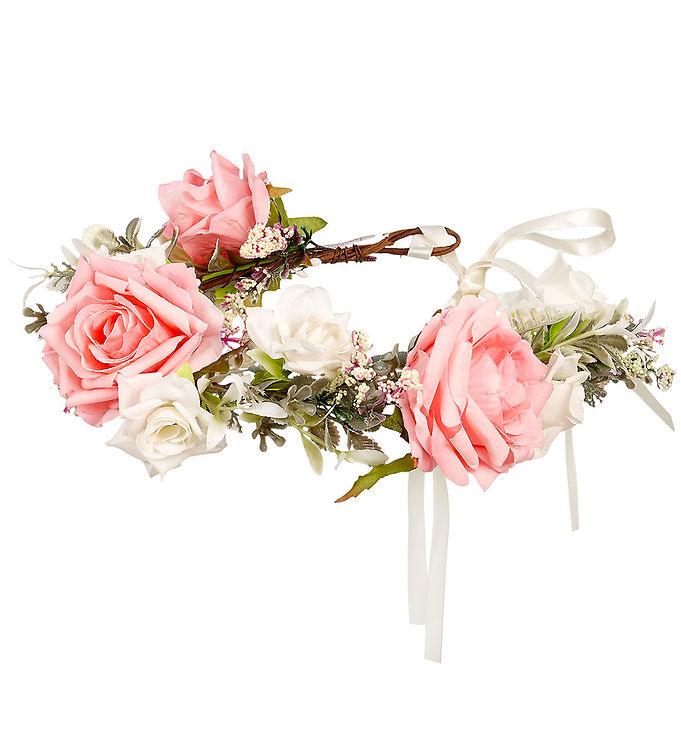 Souza Udklædning - Hårbøjle m. Blomster- Eefke - Rosa/Hvid