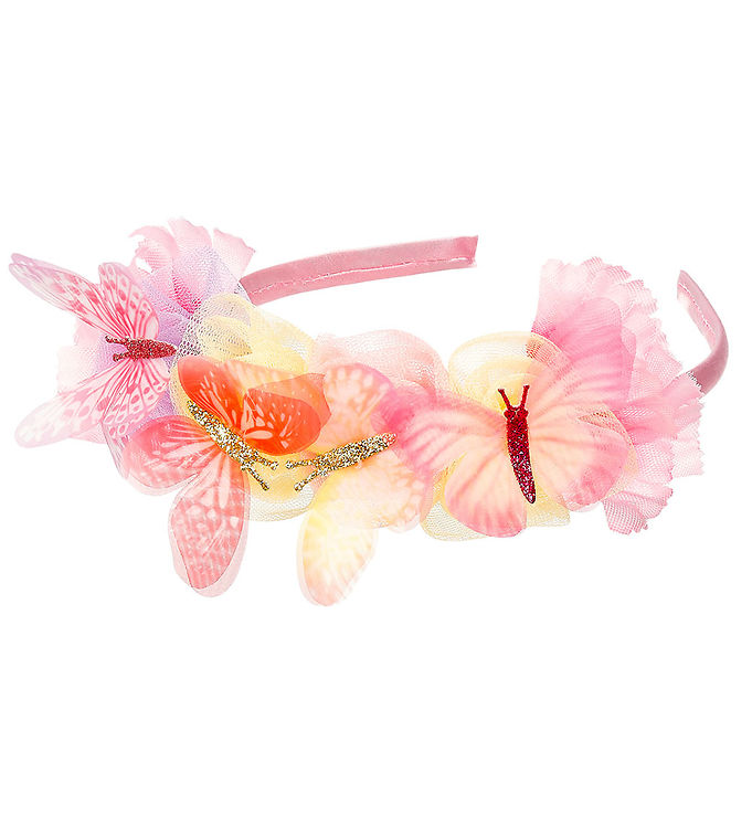 Souza Udklædning - Fe-hårbøjle - Lilyanne - Rosa/Sommerfugle