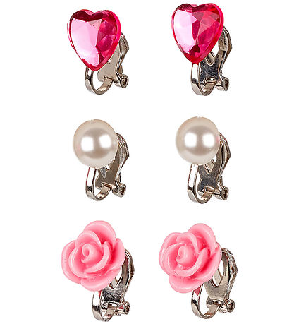 Souza Øreklips - 3 Par - Rosa