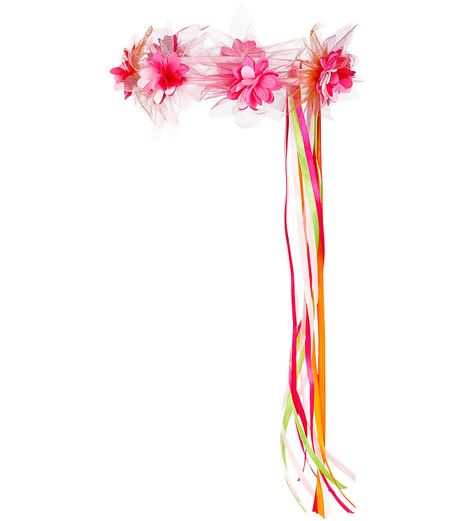 Souza Udklædning - Hårbøjle m. Blomster - Paula - Pink/Orange