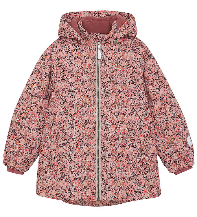 Minymo Vinterjakke - AOP - Peach Whip