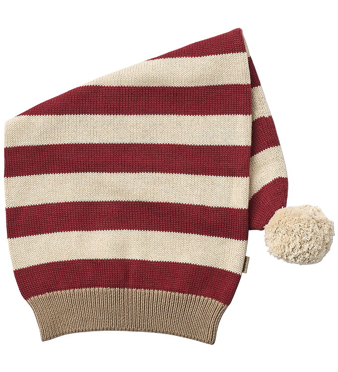 Wheat Nissehue - Strik - Red Stripe