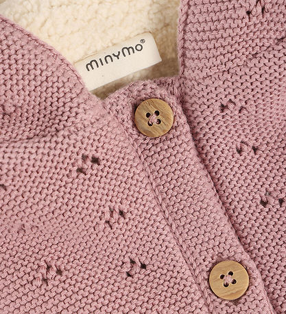 Minymo Cardigan - m. Teddy - Woodrose