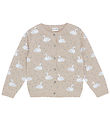 Minymo Cardigan - Strik - AOP - Smoke Gray