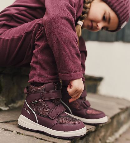 Viking Vinterstøvler - Fun Glitter Warm GTX 2V - Plum