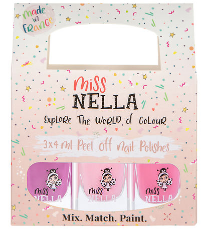 Miss Nella Neglelak - 3-pak - Pastel Farver