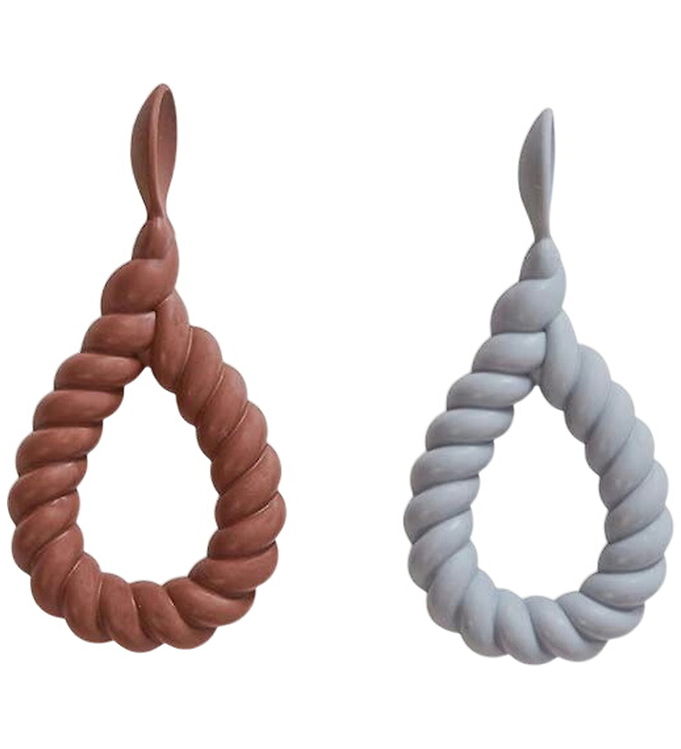 OYOY Skeer - 2-pak - Mellow - Dusty Blue/Choco