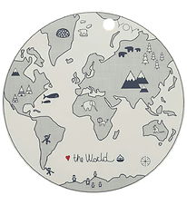 OYOY Dækkeserviet - Silikone - The World - Ice Blue