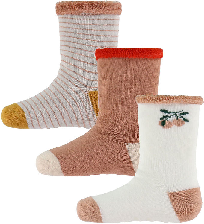 Liewood Strømper - 3-pak - Eloy - Peach/Sandy Mix