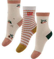 Liewood Strømper - 3-pak - Silas - Peach Sea Shell Mix