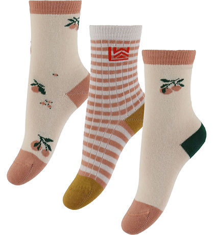 Liewood Strømper - 3-pak - Silas - Peach Sea Shell Mix
