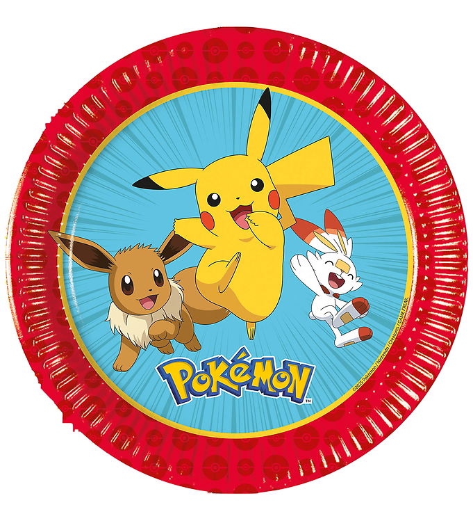 Decorata Party Paptallerkner - 8-pak - 19,5 cm - Pokémon
